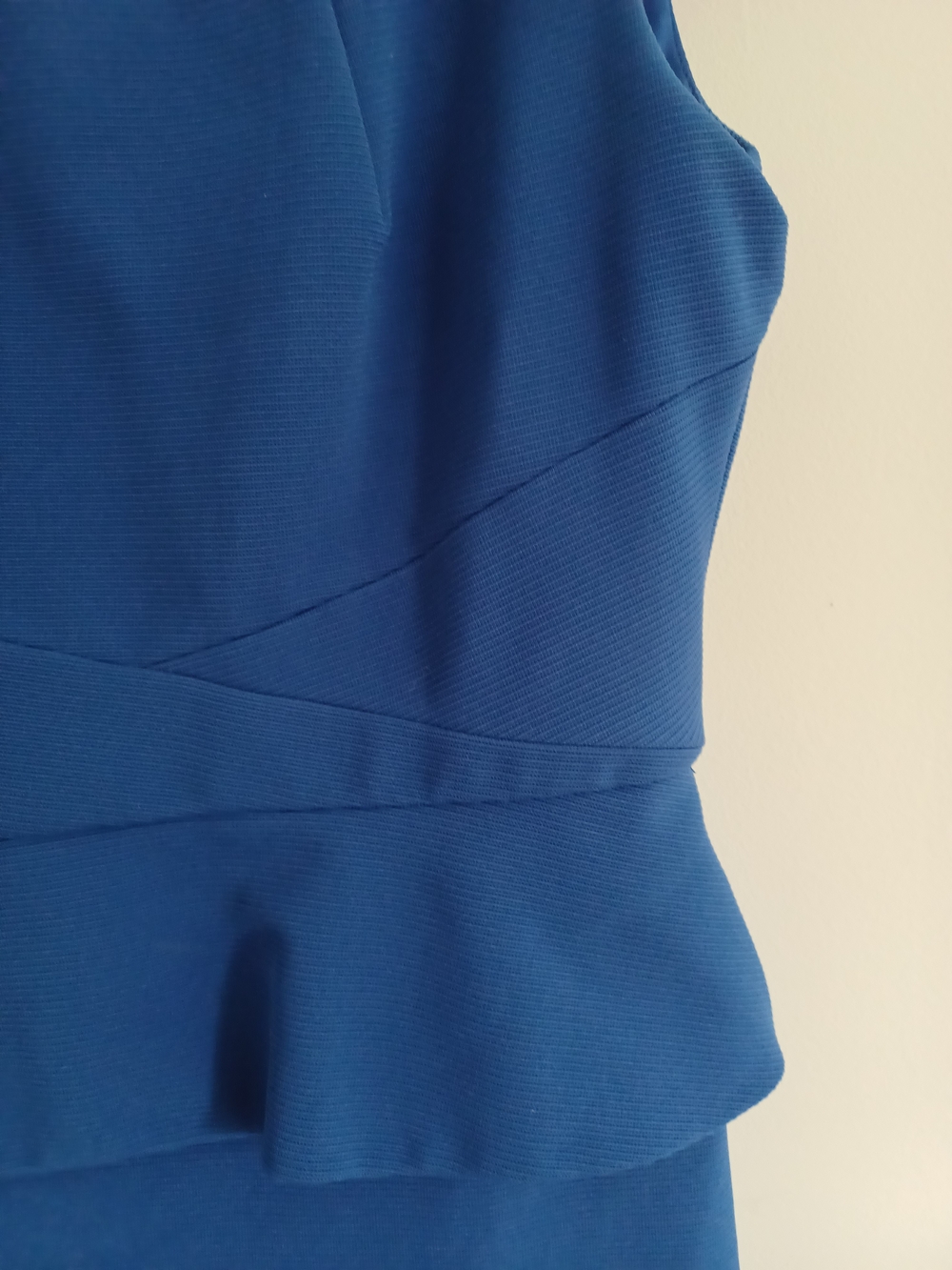 Donna Ricco Royal Blue Sleeveless Peplum Sheath Dress - Picture 4 of 5